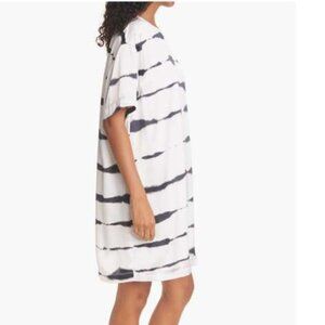 ATM Anthony Thomas Melillo Tie-Dye T-Shirt Dress – White/Navy